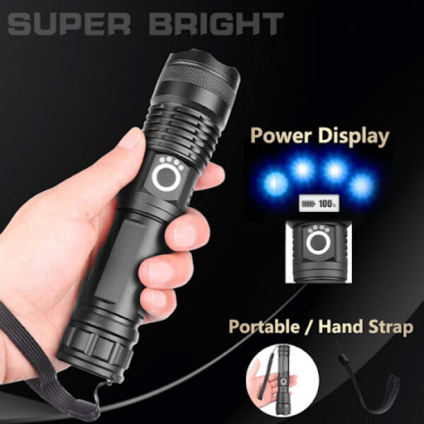Waterproof Rechargeable Led Zoom Torch Light - Image 8