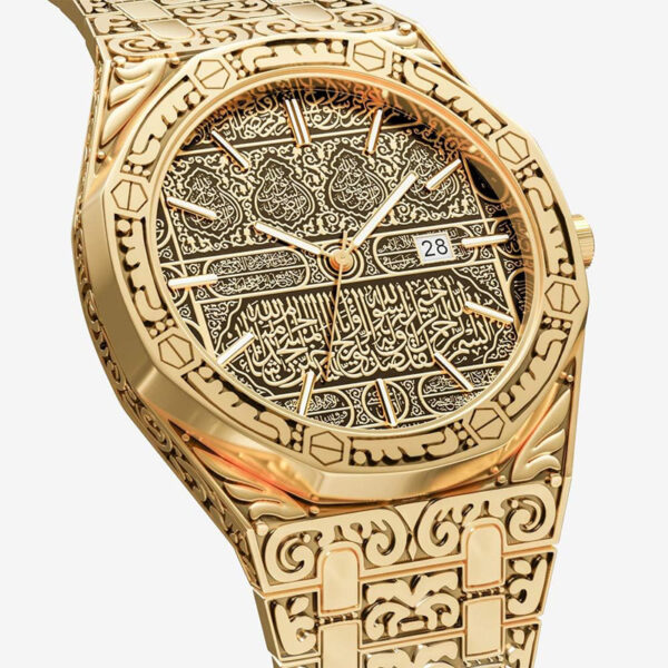 Ayatul kursi calligraphy watch Golden - Image 5