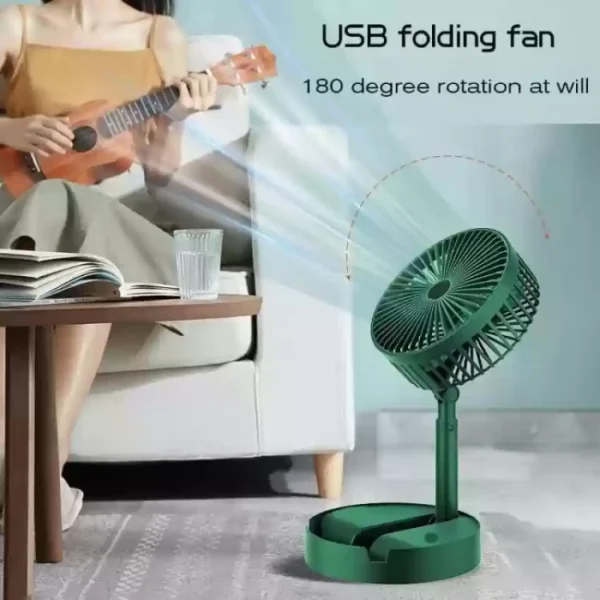 Mini Foldable Telescopic Fan USB Rechargeable Portable - Image 5