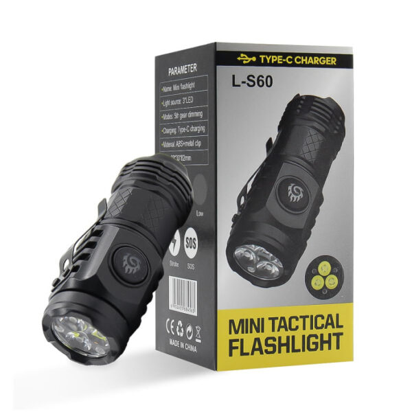 Rechargeable Mini Flashlight L-60 ( ABS ) - Image 5