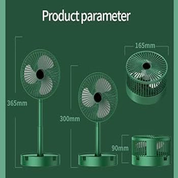 Mini Foldable Telescopic Fan USB Rechargeable Portable - Image 2