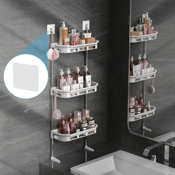 3 TIER TOILET TANK TOP CADDY, WALL MOUNTED ORGANIZER, BATHROOM ORAGNAZER - Image 6