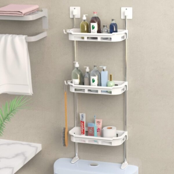 3 TIER TOILET TANK TOP CADDY, WALL MOUNTED ORGANIZER, BATHROOM ORAGNAZER - Image 7