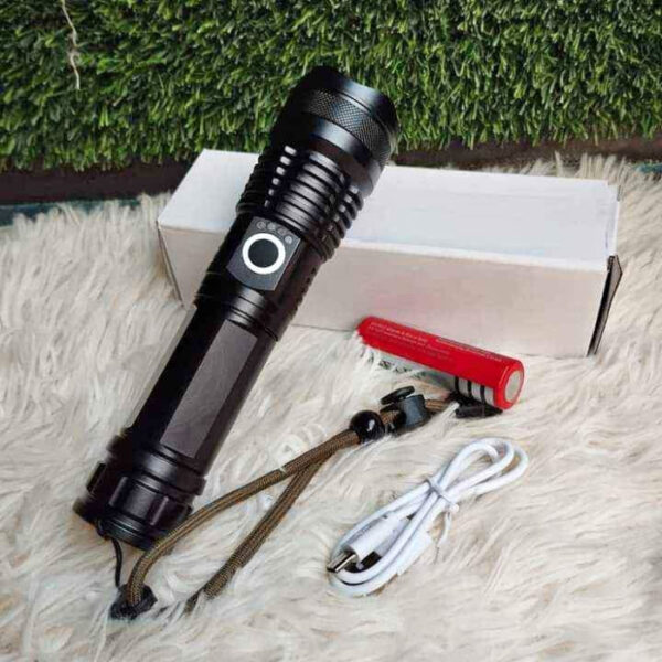 Waterproof Rechargeable Led Zoom Torch Light - Image 3