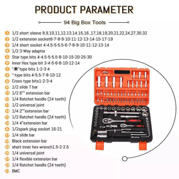 53pcs Multifunctional Professional Tool Set (10 Year Replacement Guarantee) - Image 3