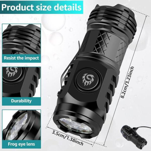 Rechargeable Mini Flashlight L-60 ( ABS ) - Image 2