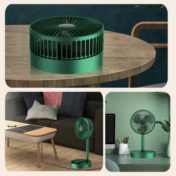 Mini Foldable Telescopic Fan USB Rechargeable Portable - Image 3