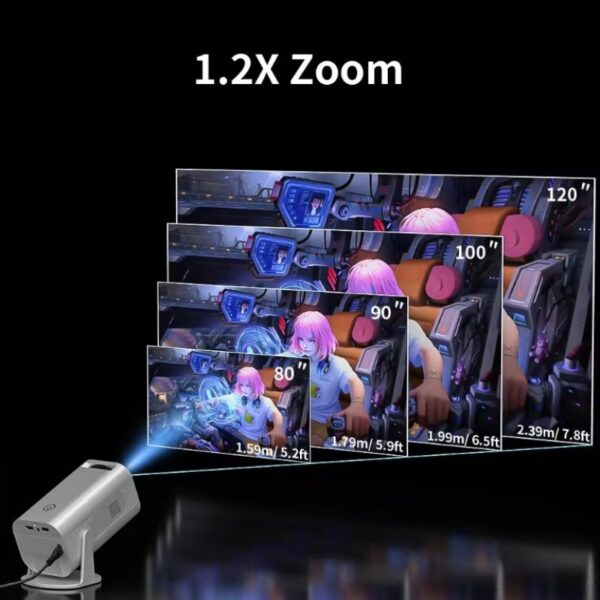 HY330 Full HD 1080P 4K Video Supported Android 11 WIFI-6 BT-5.0 Portable Projector - Image 8
