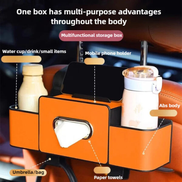 Multifunctional Car Tissue & Mobile Storage Box - Image 8
