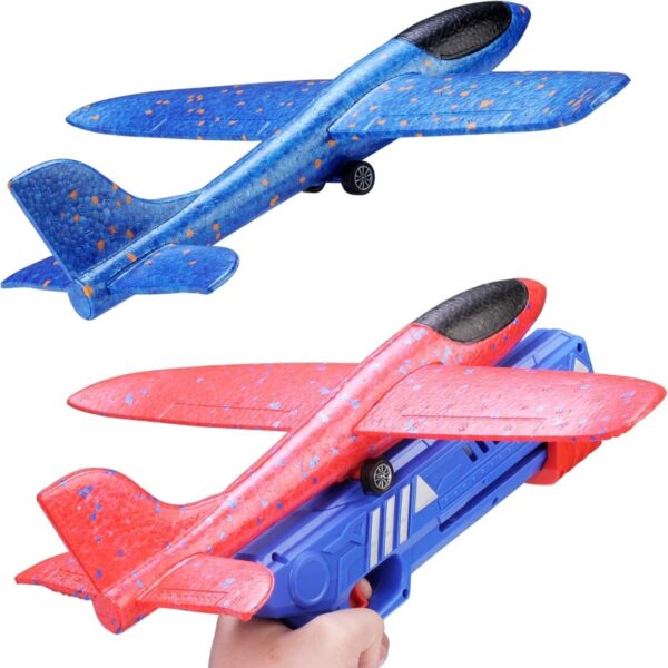 Indoor Outdoor Foam Glider Catapult Gun Plane Toy for Girls Boys - Image 6