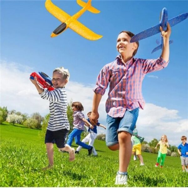 Indoor Outdoor Foam Glider Catapult Gun Plane Toy for Girls Boys - Image 4