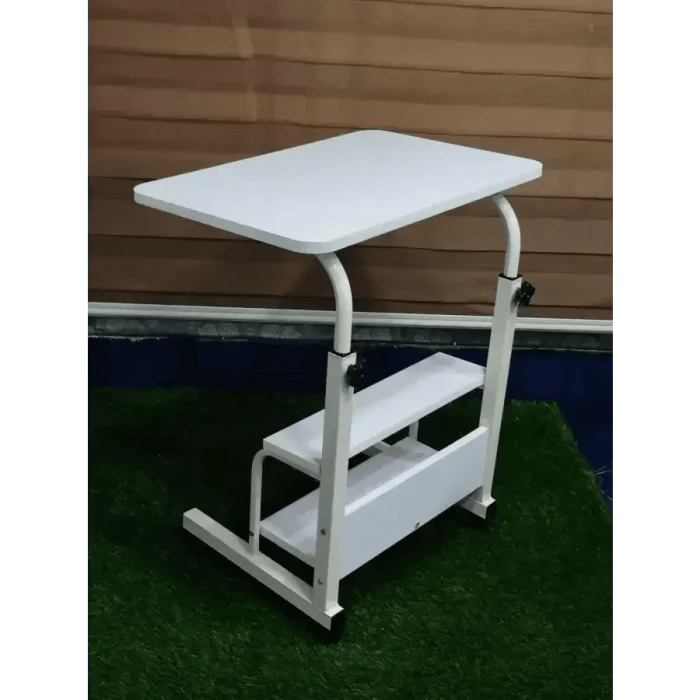 Double Layer Adjustable Laptop Desk With Wheels - Image 4