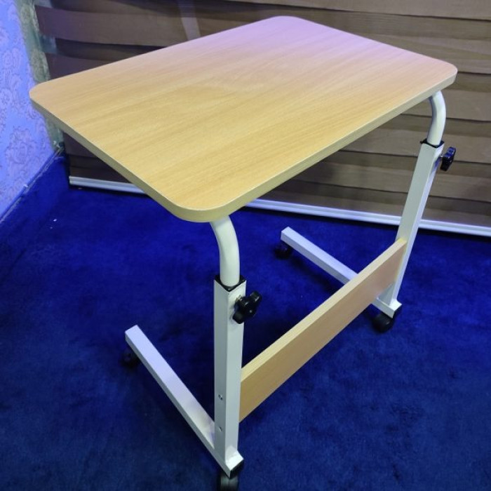 Single Layer Adjustable Laptop Desk With Wheels - Image 6