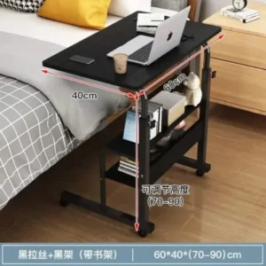 Double Layer Adjustable Laptop Desk With Wheels