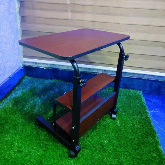 Double Layer Adjustable Laptop Desk With Wheels - Image 6