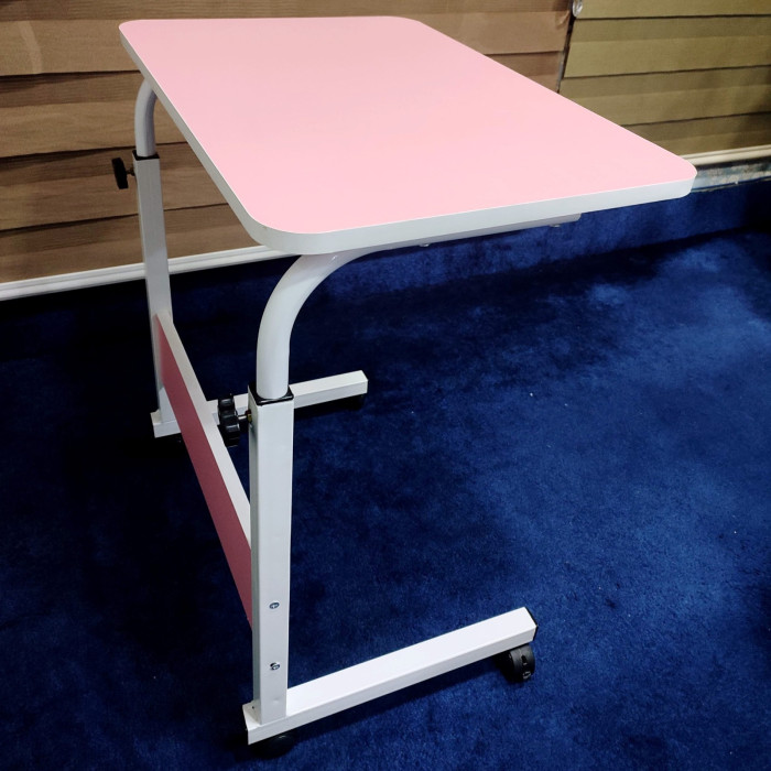Single Layer Adjustable Laptop Desk With Wheels - Image 3