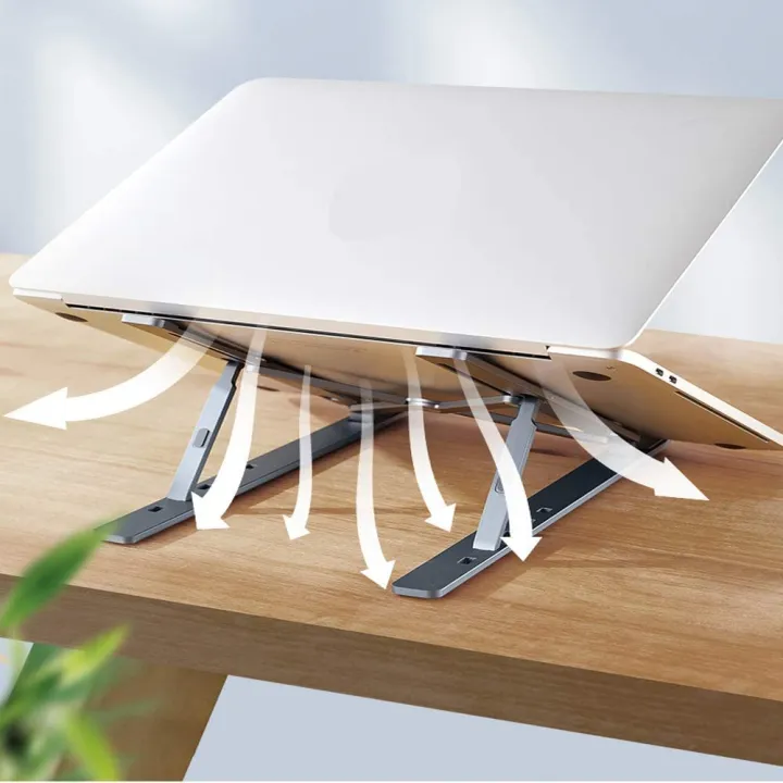 AluminumAlloy Adjustable Portable Folding Notebook Stand Foldable Laptop Stand - Image 3